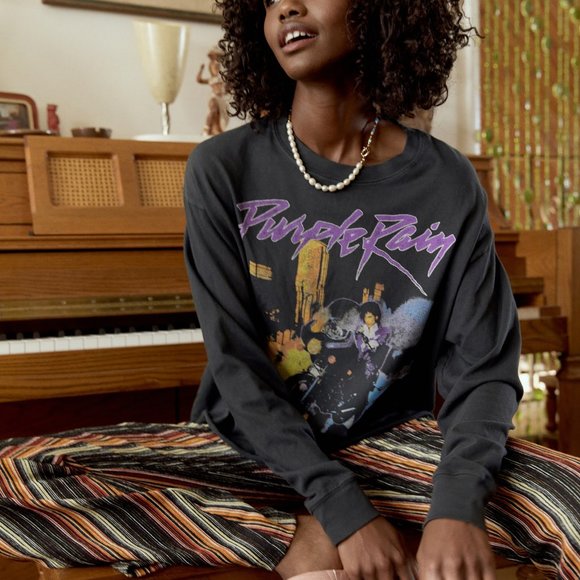 {1} Daydreamer Prince Purple Rain Long Sleeve Crop - Picture 5 of 8